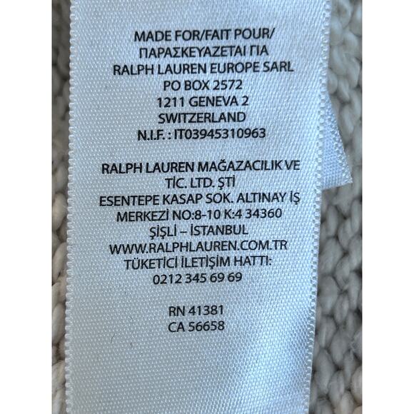 Polo Ralph Lauren Womens Patchwork Aztec Linen Blend Cardigan Sz S Tan Western - Picture 9 of 13